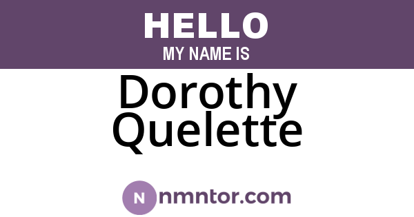 Dorothy Quelette