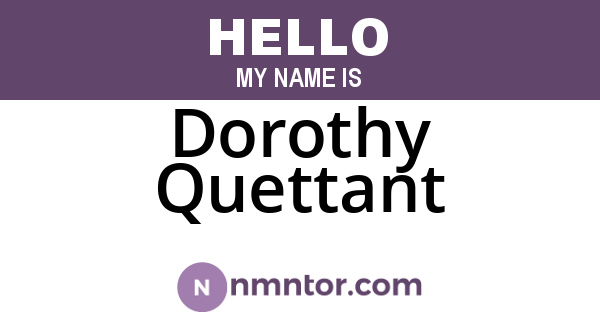 Dorothy Quettant