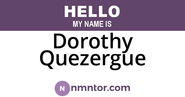Dorothy Quezergue