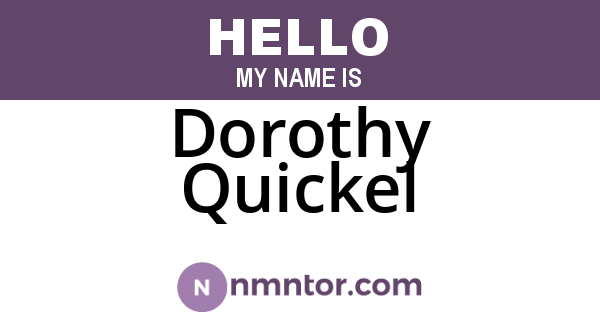 Dorothy Quickel
