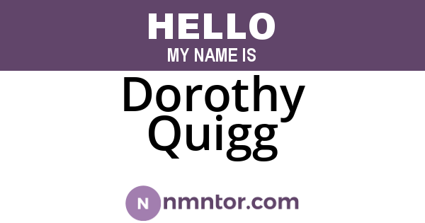 Dorothy Quigg