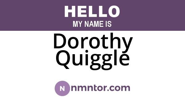 Dorothy Quiggle