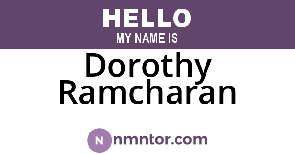 Dorothy Ramcharan