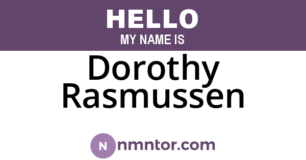 Dorothy Rasmussen