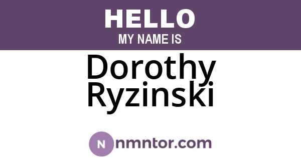 Dorothy Ryzinski