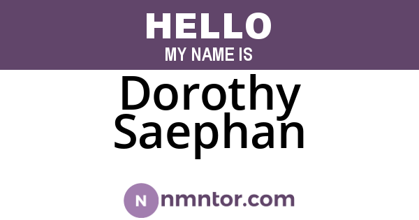 Dorothy Saephan