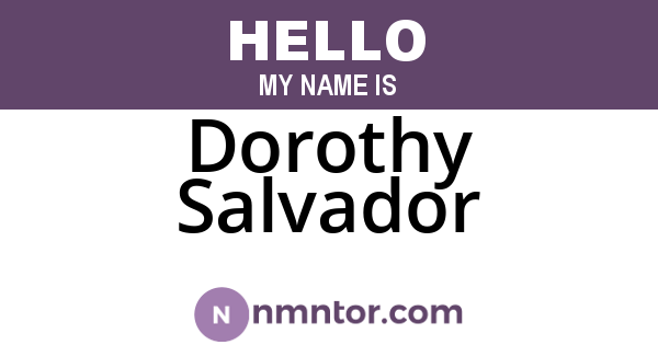 Dorothy Salvador