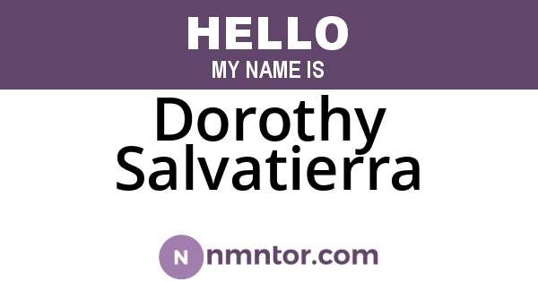 Dorothy Salvatierra