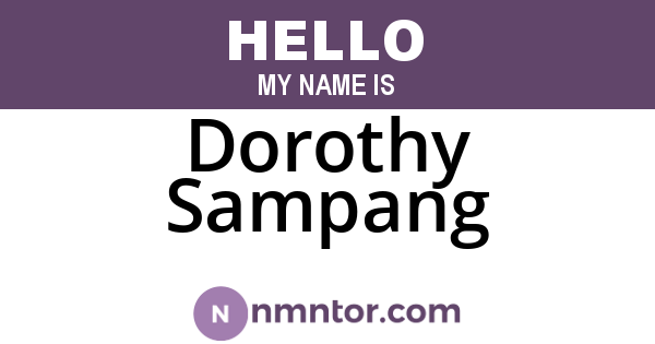 Dorothy Sampang