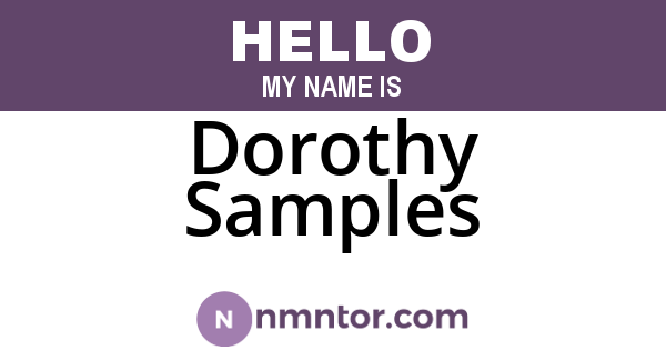 Dorothy Samples