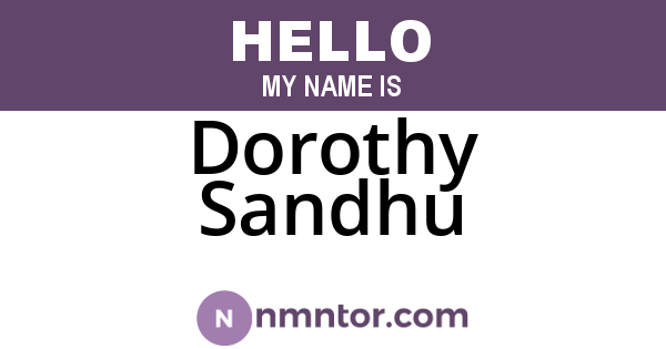 Dorothy Sandhu