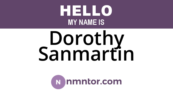 Dorothy Sanmartin