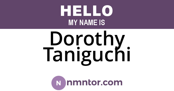 Dorothy Taniguchi