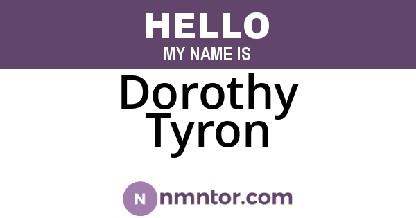Dorothy Tyron