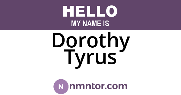 Dorothy Tyrus