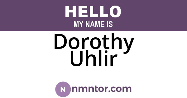 Dorothy Uhlir