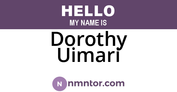 Dorothy Uimari