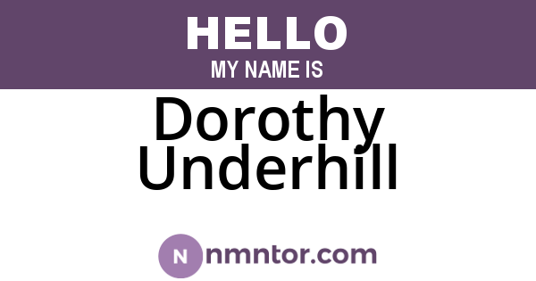 Dorothy Underhill