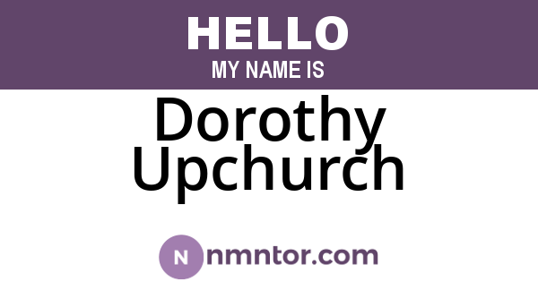 Dorothy Upchurch