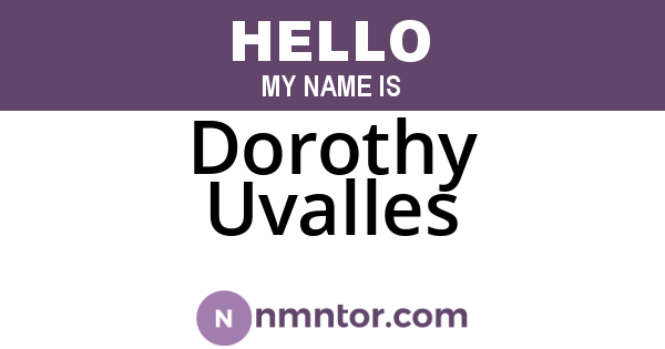 Dorothy Uvalles