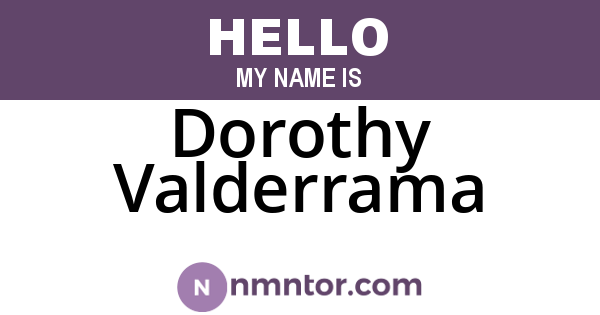 Dorothy Valderrama