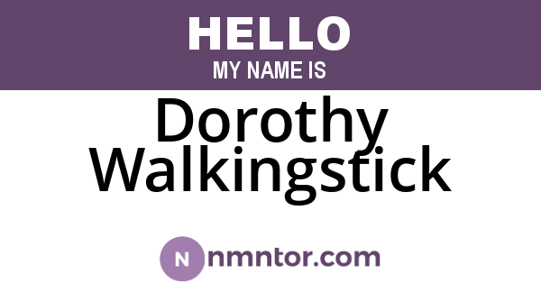 Dorothy Walkingstick