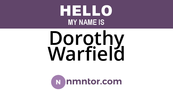 Dorothy Warfield