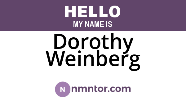 Dorothy Weinberg