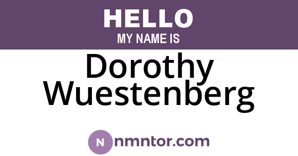 Dorothy Wuestenberg