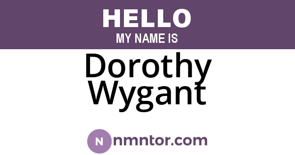 Dorothy Wygant