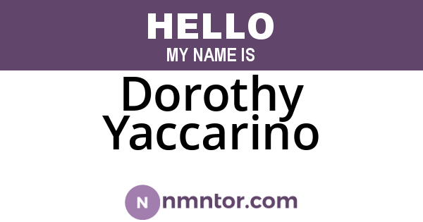 Dorothy Yaccarino