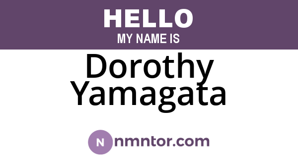 Dorothy Yamagata