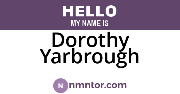 Dorothy Yarbrough