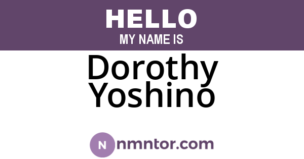 Dorothy Yoshino
