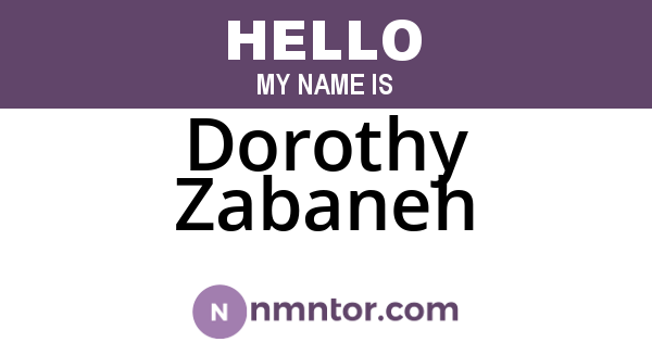 Dorothy Zabaneh