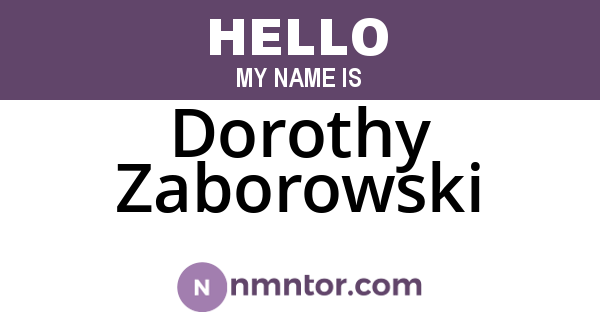 Dorothy Zaborowski
