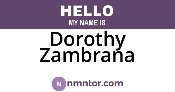 Dorothy Zambrana