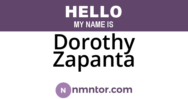 Dorothy Zapanta