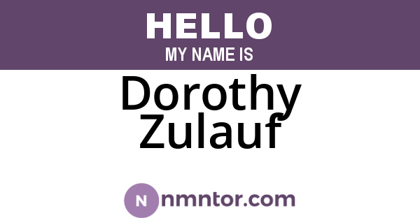 Dorothy Zulauf