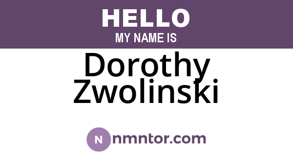 Dorothy Zwolinski
