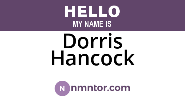 Dorris Hancock