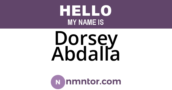Dorsey Abdalla