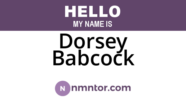 Dorsey Babcock