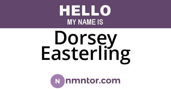 Dorsey Easterling