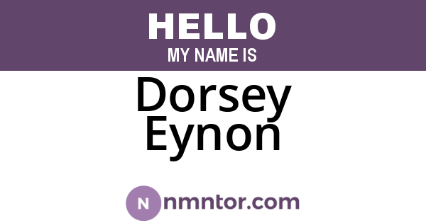 Dorsey Eynon