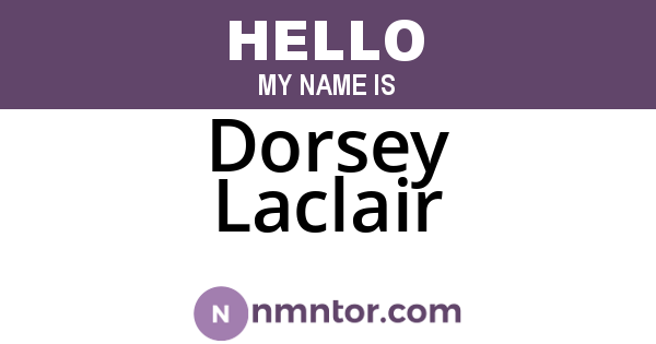 Dorsey Laclair