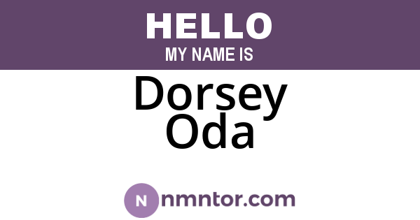 Dorsey Oda
