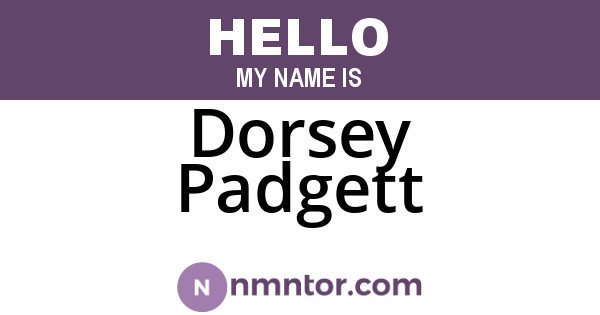 Dorsey Padgett