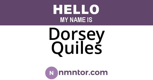 Dorsey Quiles