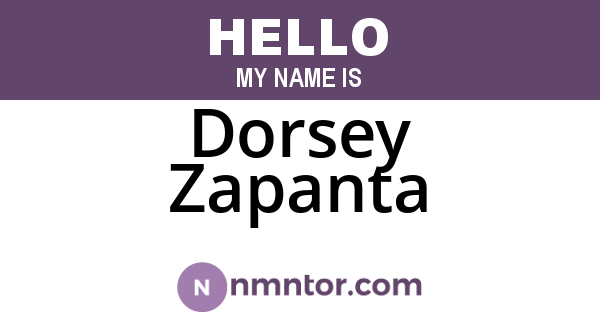 Dorsey Zapanta